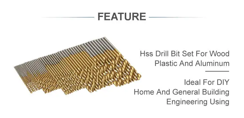 50 шт./компл. с титановым покрытием спиральное сверло комплект 1/1. 5/2/2,5/3 мм из быстрорежущей инструментальной стали Сверление дерева Металлообработка инструмент Лидер продаж
