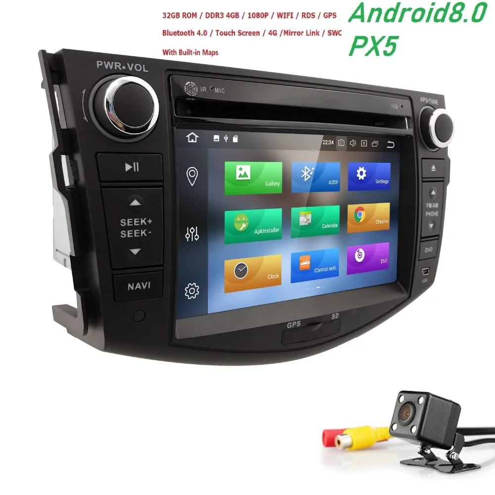 Hizpo 2 din Android 8 0 gps автомобильный DVD для Toyota RAV 4 RAV4 2006 2007 2008 2009 210 2011 2012 мультимедиа