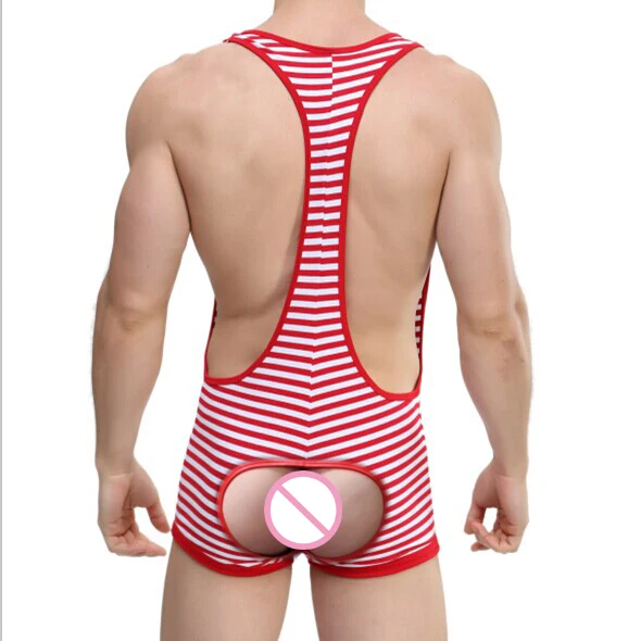Эротическое Нижнее белье Mankini размера плюс с хлопковой полоской сексуальное