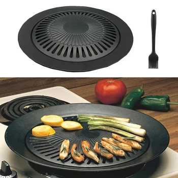 

Portable Korean Outdoor Smokeless Barbecue Gas Grill Pan Household Smokeless Gas Stove Plate Bbq Roasting Cooking Tool Sets