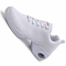 Женская уличная спортивная танцевальная обувь; женская танцевальная обувь с квадратным каблуком; Танцевальные Кроссовки с дышащей сеткой для девочек; дышащая подошва; обувь для фитнеса и тренировок