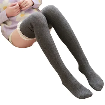 

YRRETY Women's Cotton Lace Sexy Warm Over The Knee Socks Lady Women Sexy Retro Heart Vertical Stripe High Quality Long Stockings