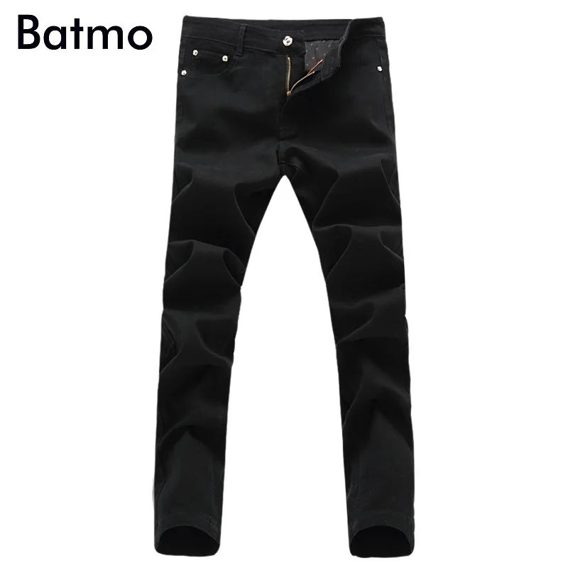 Batmo Новое поступление, высокое качество, на каждый день, обтягивающие эластичные джинсы для мужчин, мужские черные обтягивающие джинсы K92 - Цвет: black