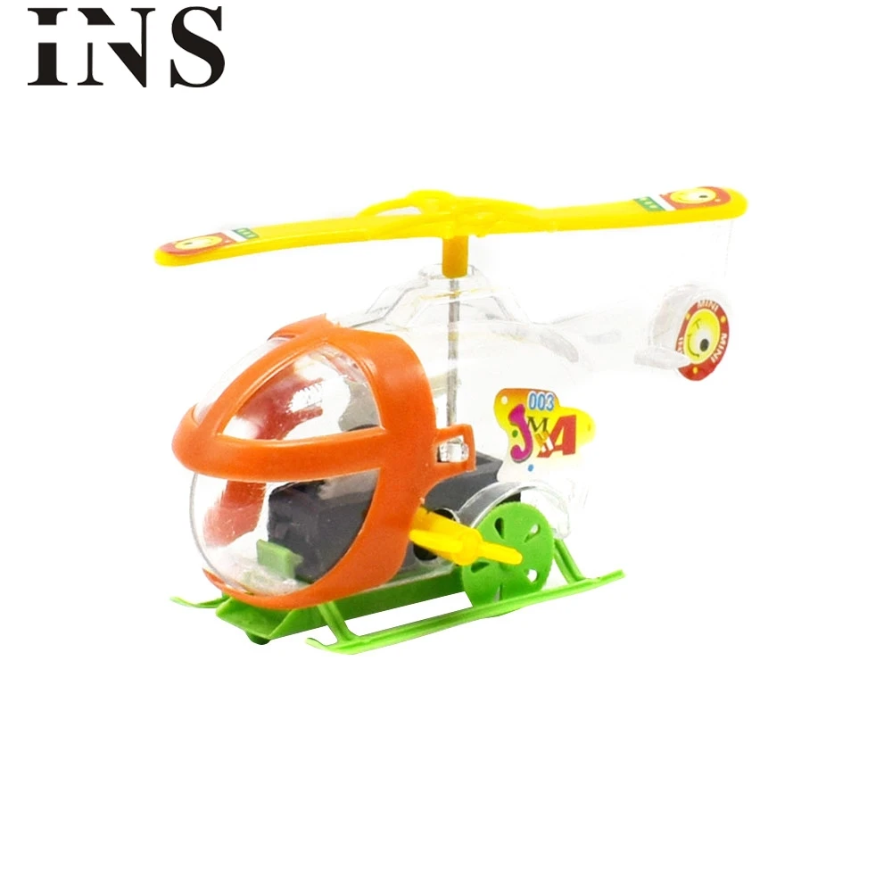 Children Educational Toys Transparent Mini Wind-up Winding Helicopter Toy Game Educational Toys For Children L1128