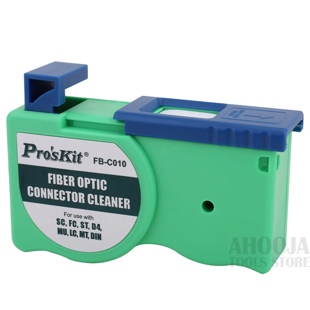 Pro'sKit FB-C010 волоконно-оптический разъем чище Волоконно Кассетный очиститель для SC FC ST MU LC D4 DIN оптического волокна совместных чистые инструменты