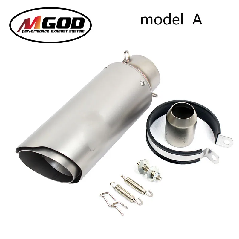 51 мм 60 мм Универсальный Akrapovic Мотоцикл выхлопная труба глушитель Escape Moto Racing проект для Z1000 Z900 Z800 Z750 Z650 Z250 ZX6R - Color: model A 51mm