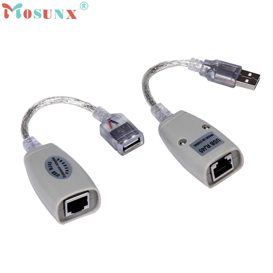 Del USB Extension Extender Adapter Up To 150ft Using CAT5 RJ45 LAN