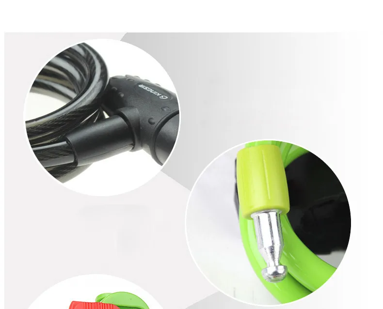 100cm Best Bike Lock Durable Steel Cable Bicycle Locks 6 Colors Anti-theft Lock ABS Cover + 2 Keys Cycling Accessories Low Price (3)