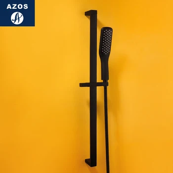 

Azos Shower Rod SUS304 Stainless Steel Black Rise And Fall Single Function Rotatable Bracket Bathing Shower Room Round HSSJ026B