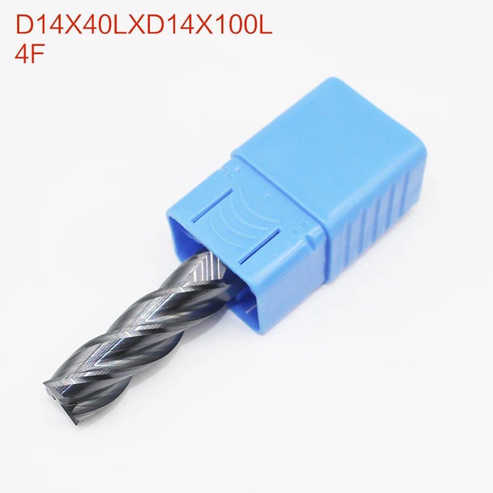 

1PCS D14X40LXD14X100L 4 Flute HRC50 14mm CNC Endmill Router Bits Solid Carbide Endmill Standard Length face mill Milling Cutter