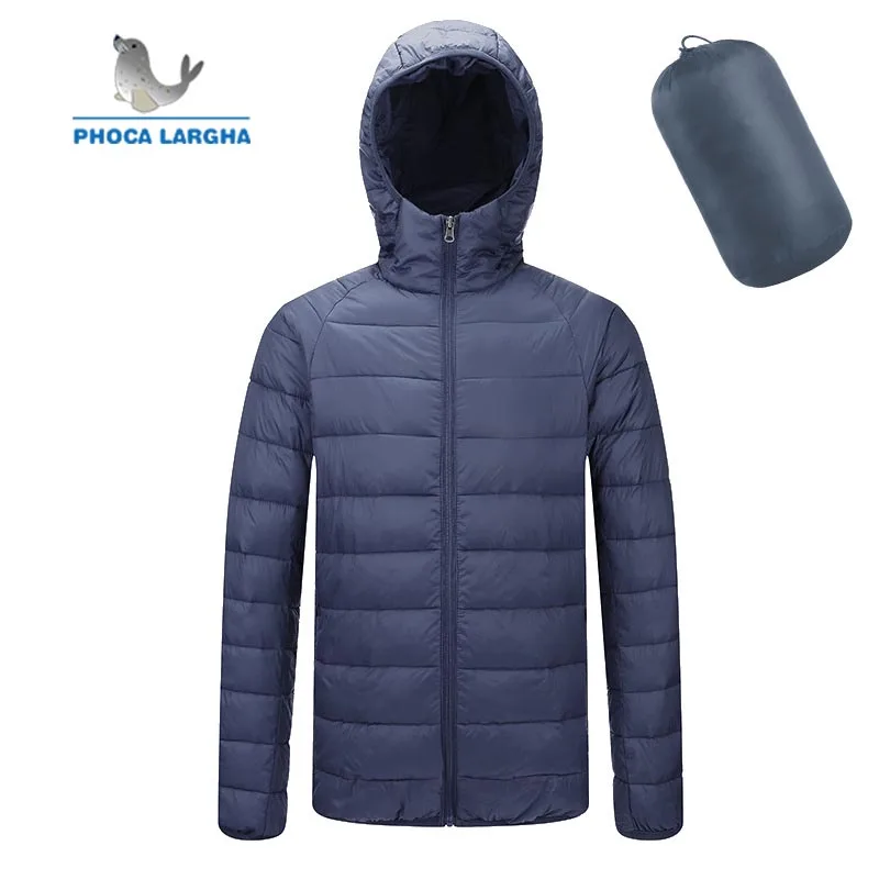 Модель 2019 года зимняя легкая куртка на белом утином пуху мужская большого