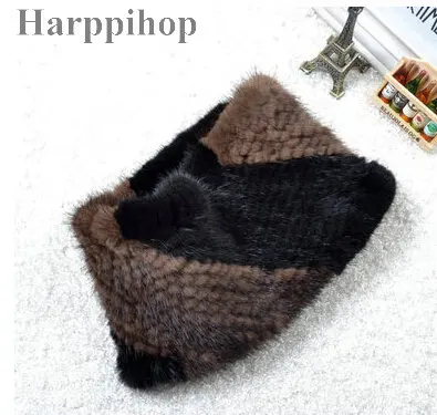 black coffee HARPPIHOP,, новинка, женский норковый шарф, норковый мех, нагрудник - Цвет: black coffee