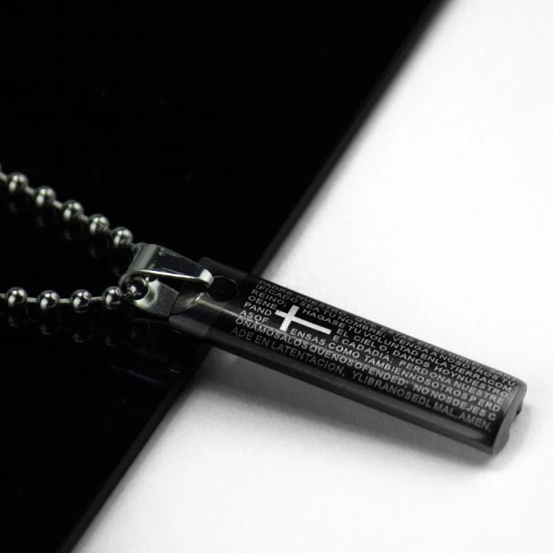 Black cross scriptur Микс аниме Очаровательная подвеска Черные Бусы Подвески из титана ювелирные изделия якоря цепь Marvel Super Hero - Окраска металла: Black cross scriptur