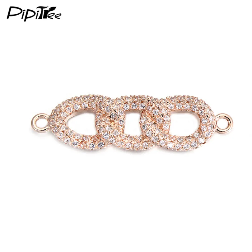 Круглые Подвески Pipitree с микрозакрепкой из фианита для изготовления ювелирных