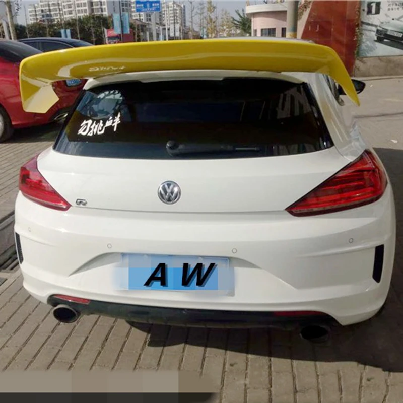 Для Volkswagen Scirocco 2010+ Высококачественный ABS Материал праймер Цвет Автомобильная задняя Крока крыши крыло спойлер ASPEC стиль