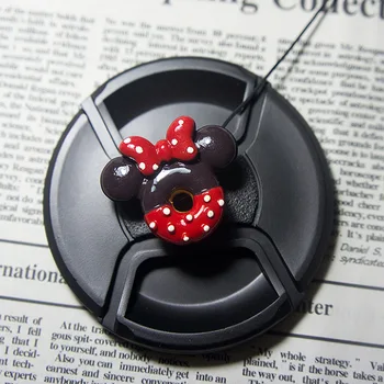 

New 3D Minnie Cartoon Lens Cap Holder For Canon Nikon Fujifilm Samsung Panasonic Leica Olympus etc Camera Len Cap holder