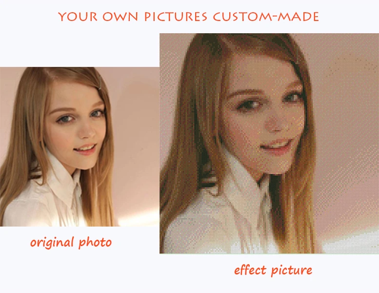 

Photos Custom!!5D DIY Diamond Painting 100% Full Square Drill Cross Stitch Embroidery Rhinestones Personal Picture Photos Custom