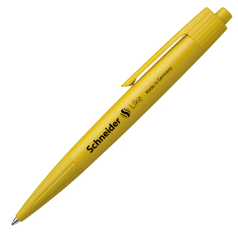 1 шт. нейтральная ручка Schneider, как гладкая проверка ручки, офисная, деловая, черная, нажимная, цветная, нейтральная ручка - Цвет: Yellow rod 1pcs
