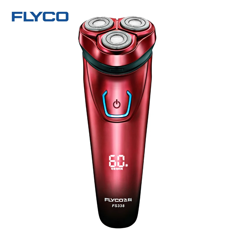 FLYCO IPX7 Washing Electric Shaver Men's Shaver Rechargeable Beard Knife 3D Float Shaving Three Razor Head Dry Wet Waterproof - Цвет: FS338