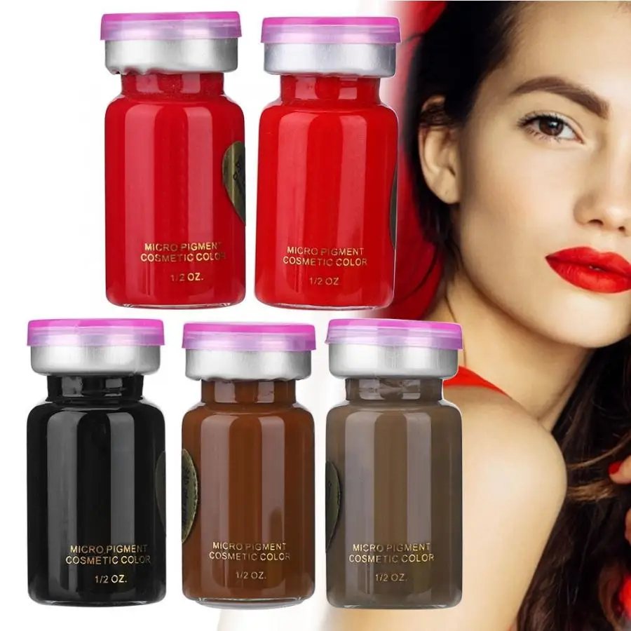 

Pigment For Microblading 8ml Natural Plant Tattoo Ink Longlasting Lip Eyebrow Eye Tattoo Pigment Semi-pernament Ink Permanent