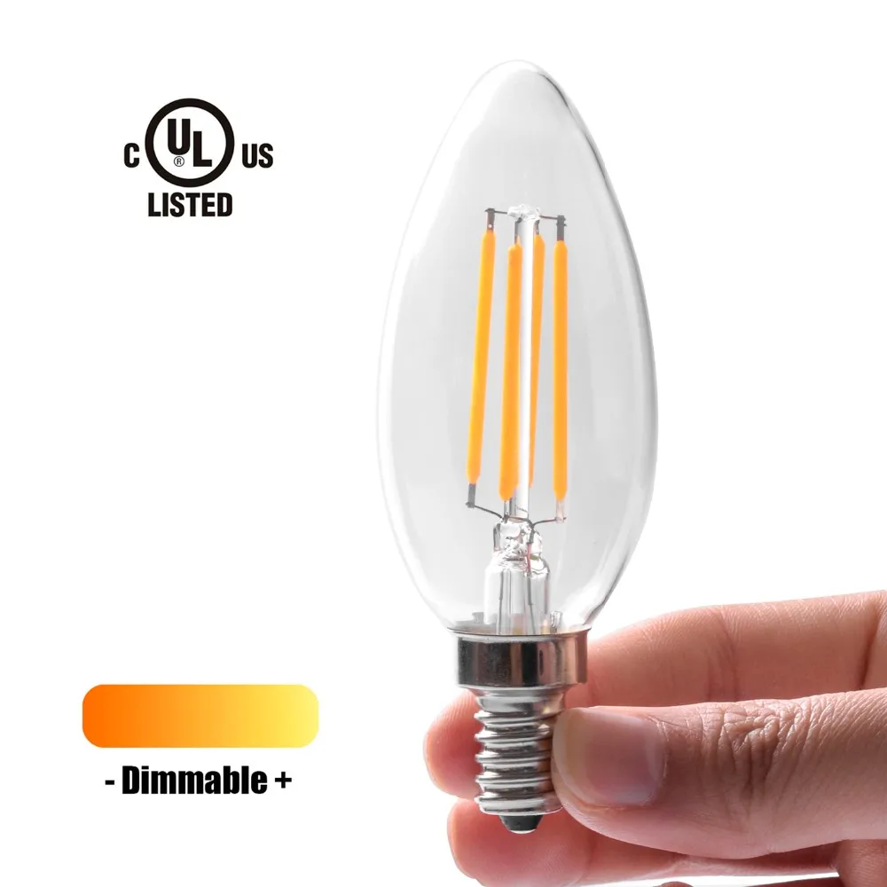 5 шт. c35 высокое качество E14 LED лампа накаливания 360 градусов Dimmmable светодиодный светильник E12 4 Вт 6 Вт Винтаж EDISON ЛАМПЫ ДЛЯ Гостиная