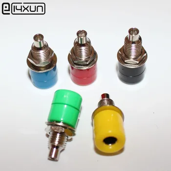 

50pcs 4mm Copper Panel Mount Banana Jack Socket 5 colors 30VAC-60VDC/ Max 24A