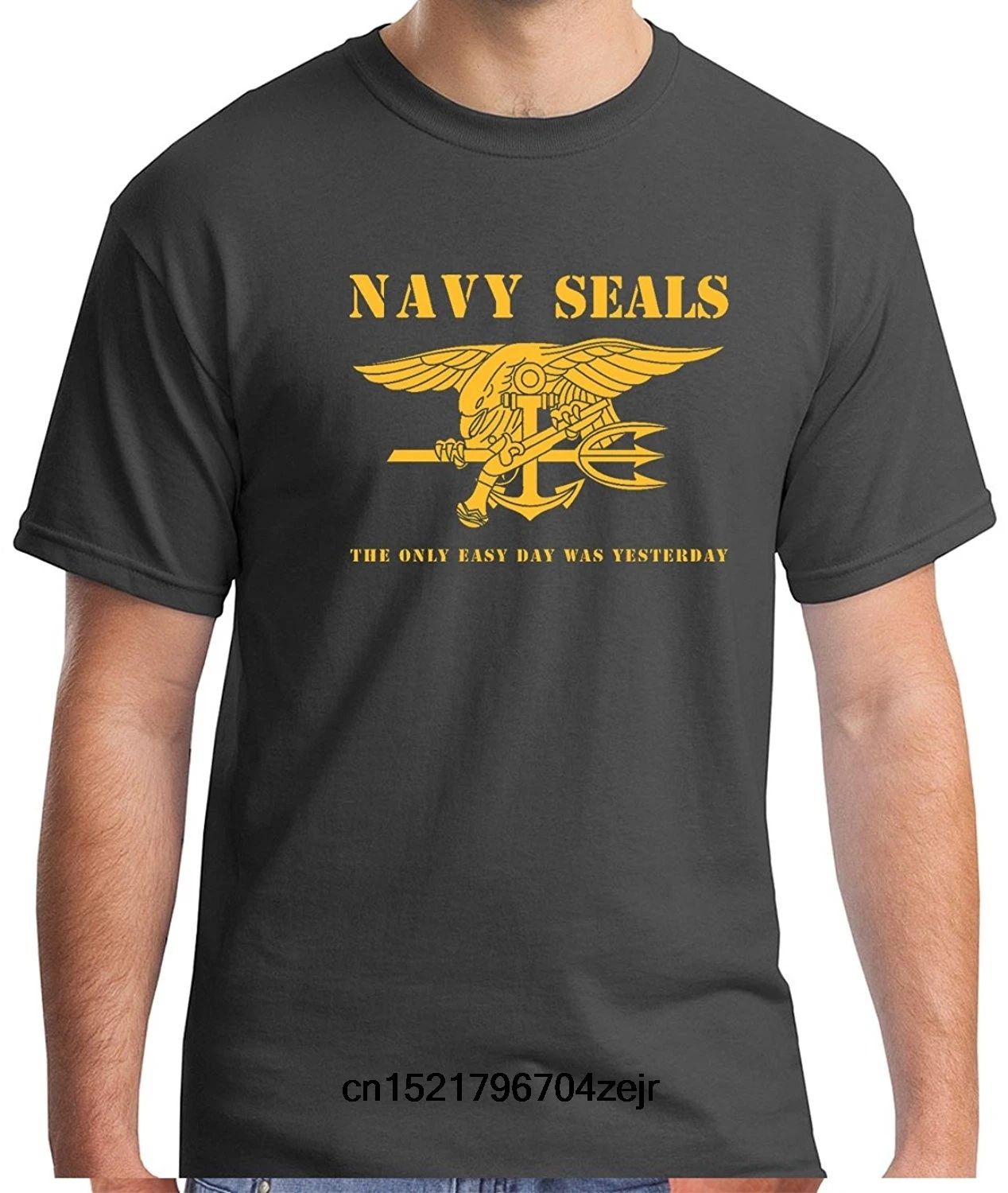 Мужская футболка Happwan Fashion's Navy Seals Logo-единственный легкий день был вчера Премиум
