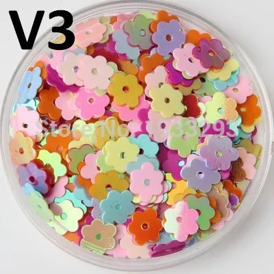 3000 шт/лот 6 мм многоцветные блестки цветы центр отверстия шитье ПВХ DIY шитье Sequins16 цвет можно выбрать - Цвет: V3