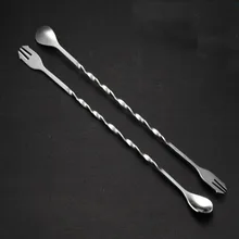 Высококачественная винтажная Коктейльная ложка из нержавеющей стали, помешивающая палочка, креативная длинная кофейная ложка