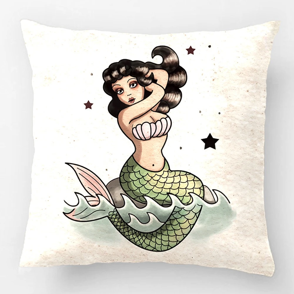 vintage art mermaid cushion cover patio furniture cushion covers US Seller vintage art mermaid cushion cover patio furniture cushion covers US Seller