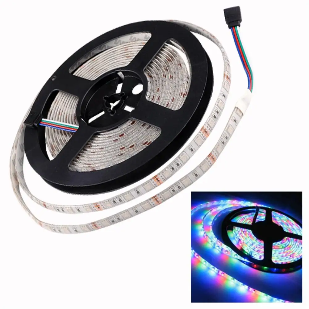 

12 V Strip Led Light Tape SMD 5050 RGB Waterproof 5M DC 60LED/M RGB Led Strip Tape Lamp Diode Ribbon Fleible 5630 For Xmas Party