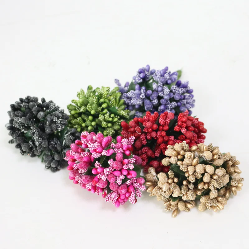 JAROWN Artificial Small Berry Colorful Beads Candy Box Gift Box Accessories DIY Wedding Creative Garland Flores Decor Flower (26)