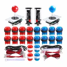 New 2 Player DIY Arcade Joystick Kits With 20 LED Arcade Buttons+2 Joysticks+2 USB Encoder Kit+Cables Arcade Game Parts Set