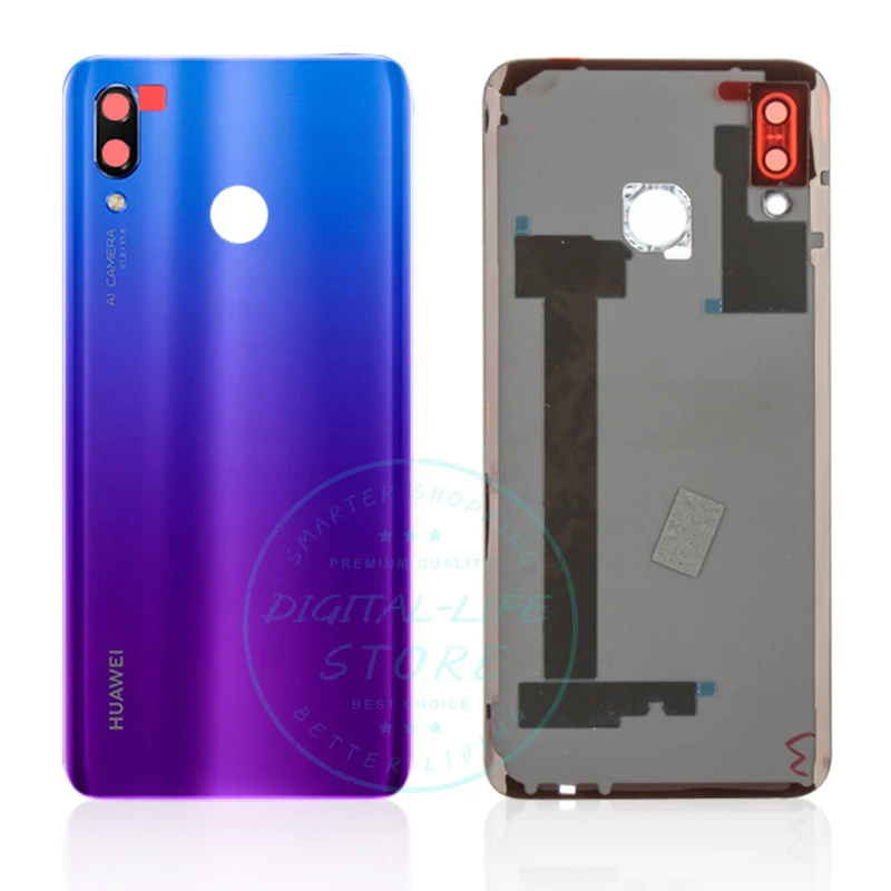 

Original For Huawei Nova 3 Back Battery Cover Housing Camera Glass Huawei Nova3 Rear Battery Door Replacement Repair Spare Parts