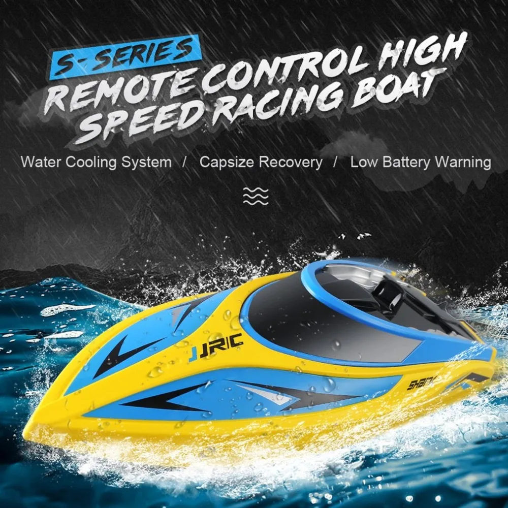 

JJRC S1 2.4GHz 2CH 25KM/h High Speed Mini Racing RC Boat Waterproof RTR Remote Control Speedboat Toy for Adults Children