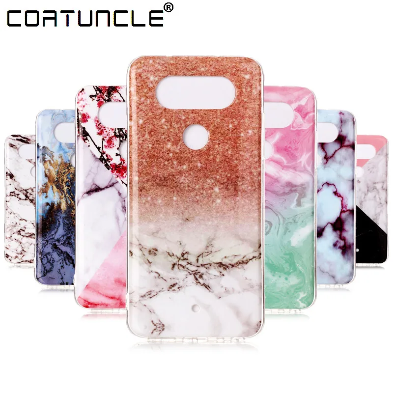 

COATUNCLE Soft TPU case sFor Fundas LG Q8 case For Coque LG V20 mini LG Q8 H970 Marble Stone Silicone cover phone cases