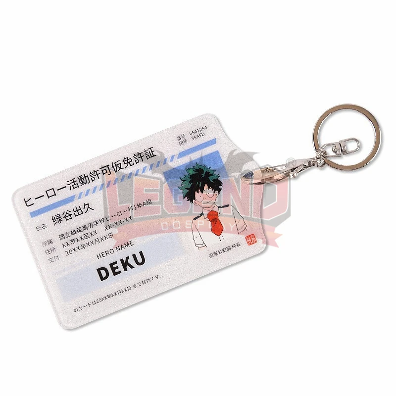 My Hero academic Boku no Akademia Izuku Midoriya Косплей герой временное лицензионное удостоверение