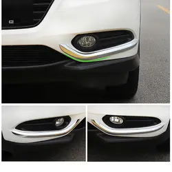 ABS CHROME Тим передние противотуманные свет лампы накладки автомобилей Стайлинг авто аксессуары для HONDA HRV VEZEL HR-V 2014 2015 2016