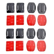 SHOOT accessories Flat Curved Adhesive Mount Base with VHB For Gopro Hero 5 4 3 Session SJCAM SJ4000 SJ6000 H9 h9r Kits