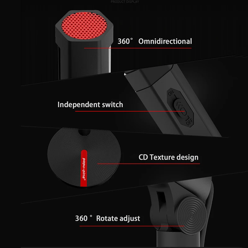 Микрофон для караоке студия вокальной записи пения ПК USB 3 5 мм компьютера