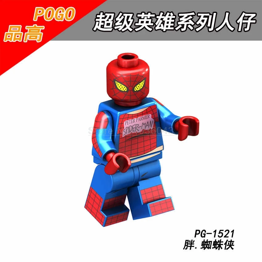 

PG1521 Single sale Legoed Spiderman Avengers Endgame Infinity War Super Heroes Figures Spiderman Legos Building Blocks Toy Child