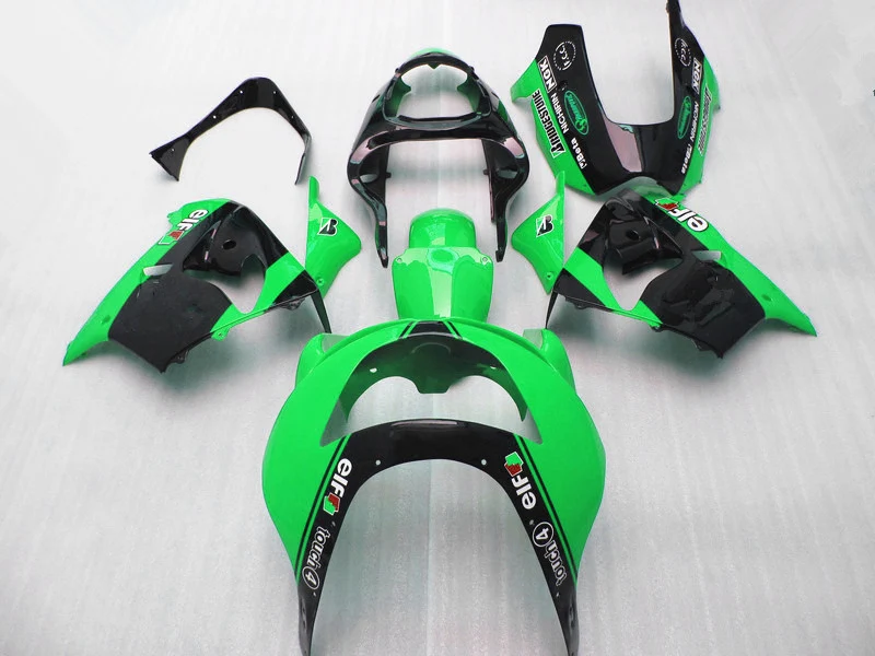Кузов Пластиковые обтекатель комплект для Kawasaki ninja ZX9R 1998 1999 цвета: зеленый, черный набор обтекателей для мотоцикла ZX9R 98 99 PL44