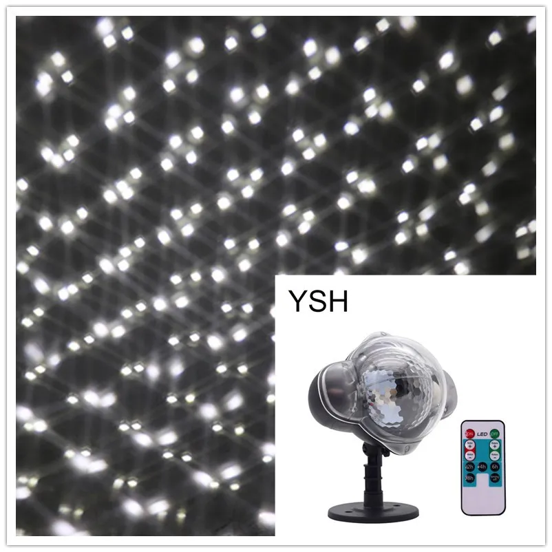 YSH 2 различных узоров светодиодный проектор Снежинка лампа Открытый водонепроницаемый для дня рождения Хэллоуин Свадьба Рождество вечерние сад - Испускаемый цвет: snowflake patterns
