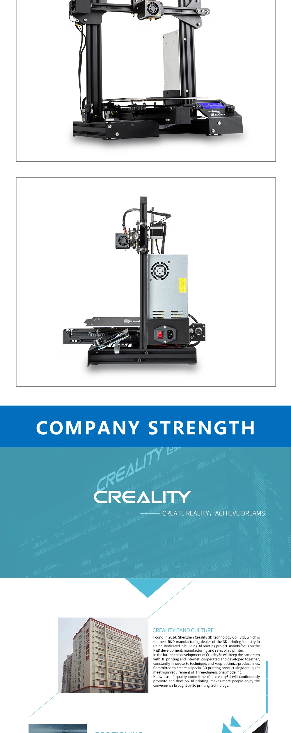 Полный металлический CREALITY Ender-3 Pro 3d принтер комплект с Cmagnetic Bulid стикер бренд питания