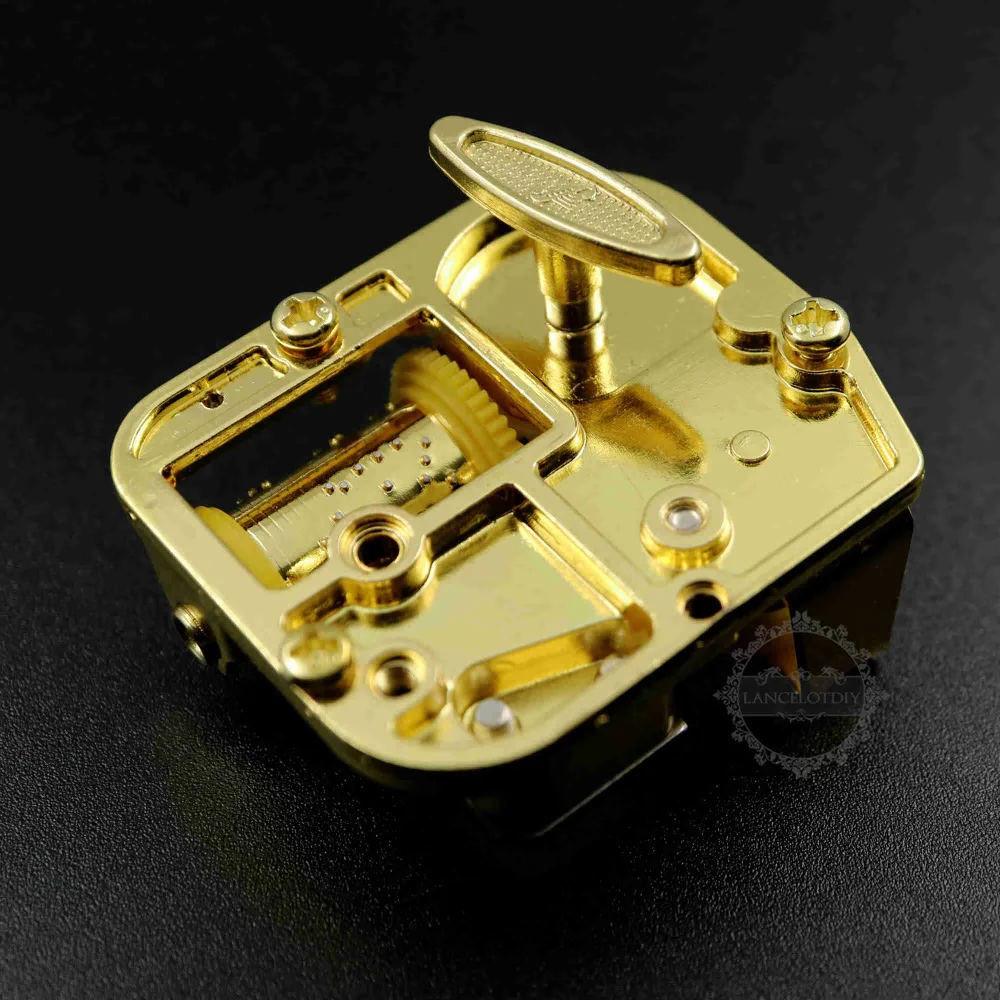 50x45x20mm золото под старину Мини DIY 18 мелодий музыкальная шкатулка механизм кулон