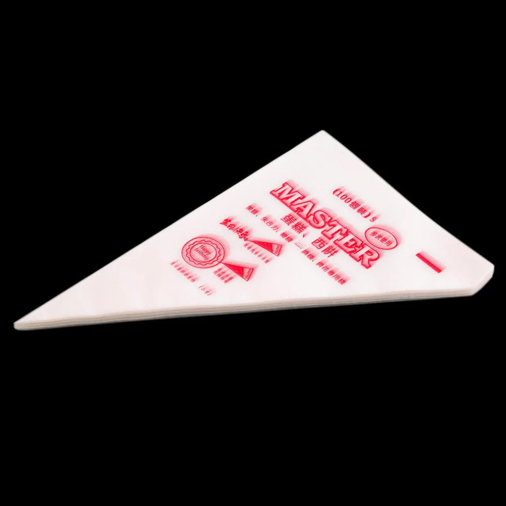 

2018 Hot Sale 100PCS/bag Disposable Piping bag Icing Nozzle Fondant Cake Decorating Pastry Tips Tools