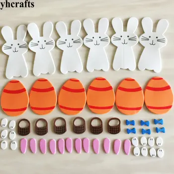

1bag/LOT.Rabbit Egg carrot Easter foam stickers Easter Activity items Wall label Spring crafts Kids room decoration Decorative