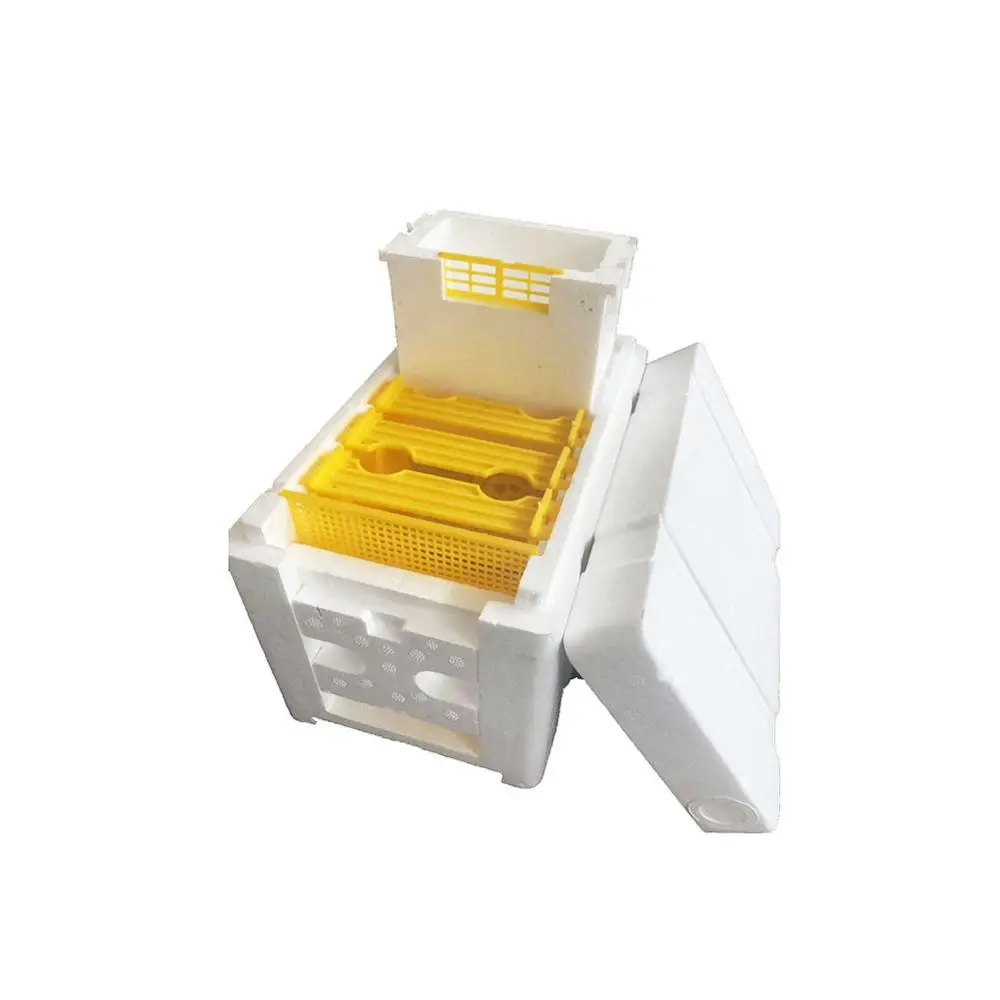 Урожай леток для улья Пчеловодство королевская коробка полинация для пчелиная полинация инструмент пчеловода домашняя улейная коробка оборудование для пчеловодства - Цвет: Светло-желтый