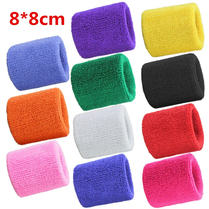 

8*8cm Tower Wristband Tennis/Basketball/Badminton Wrist Support Sports Protector Sweatband 100% Cotton Gym Wrist Guard LT001OLD