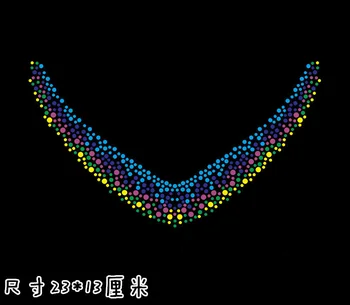 

Clear Crystal Flower tree T-shirt neckline DIY strass hotfix Rhinestone applique Pattern motif Iron On Heat transfer Designs